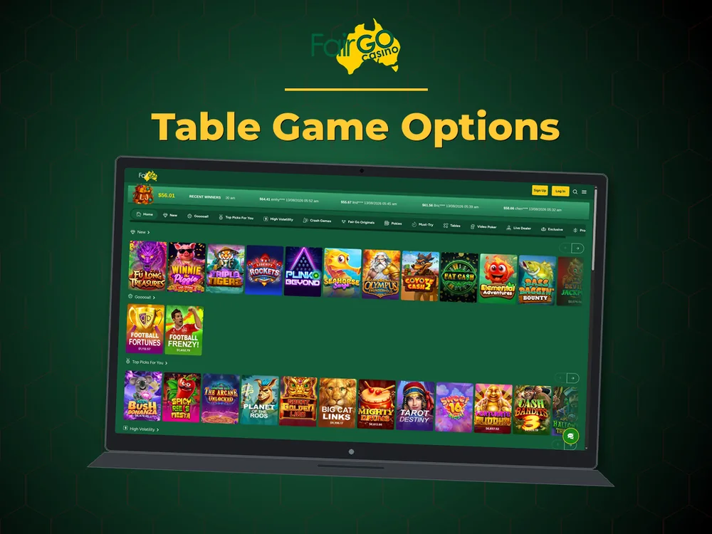 fairgo - Table Game Options