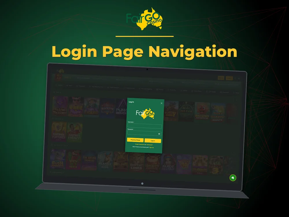 fairgo - Login Page Navigation