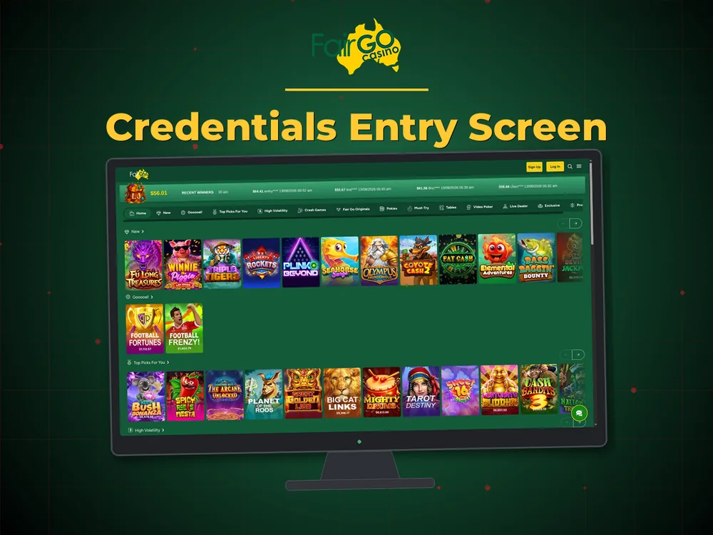 fairgo - Credentials Entry Screen
