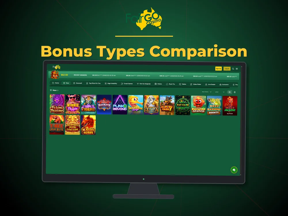 fairgo - Bonus Types Comparison